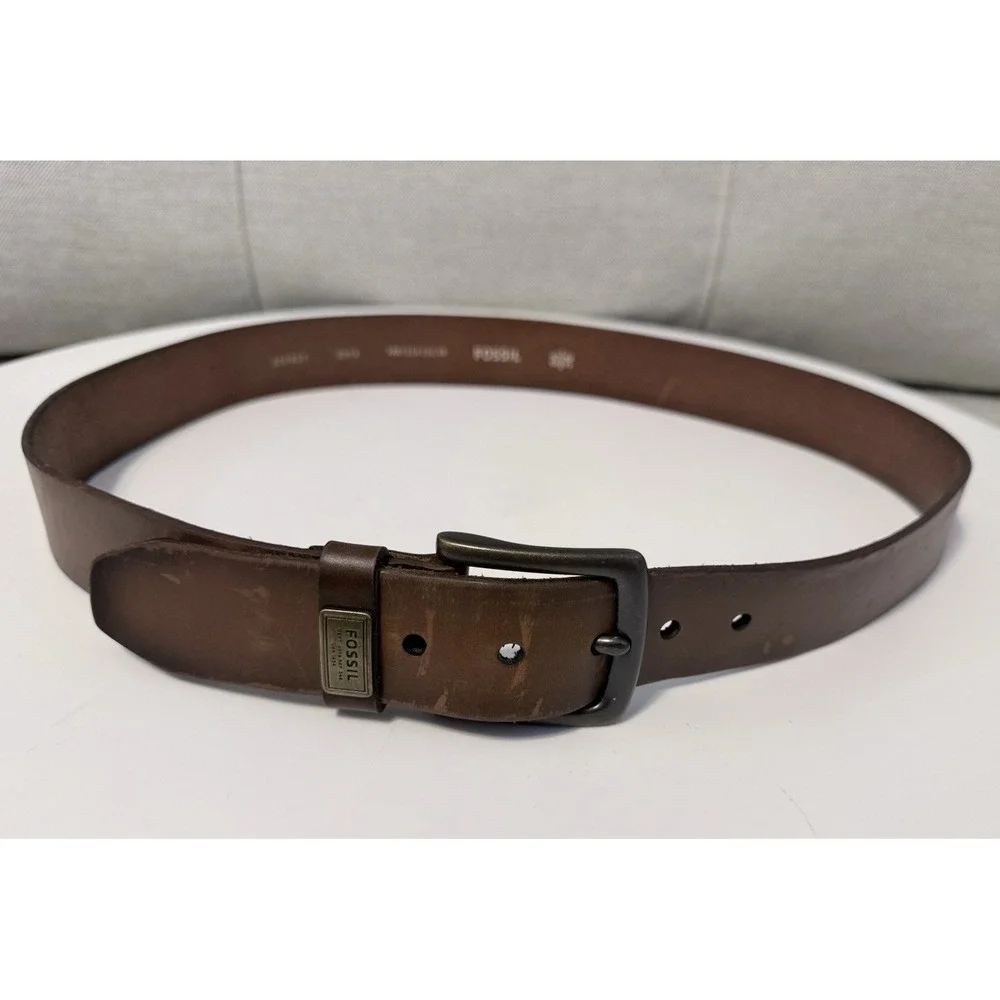 Fossil Genuine Leather Belt  1 1/2